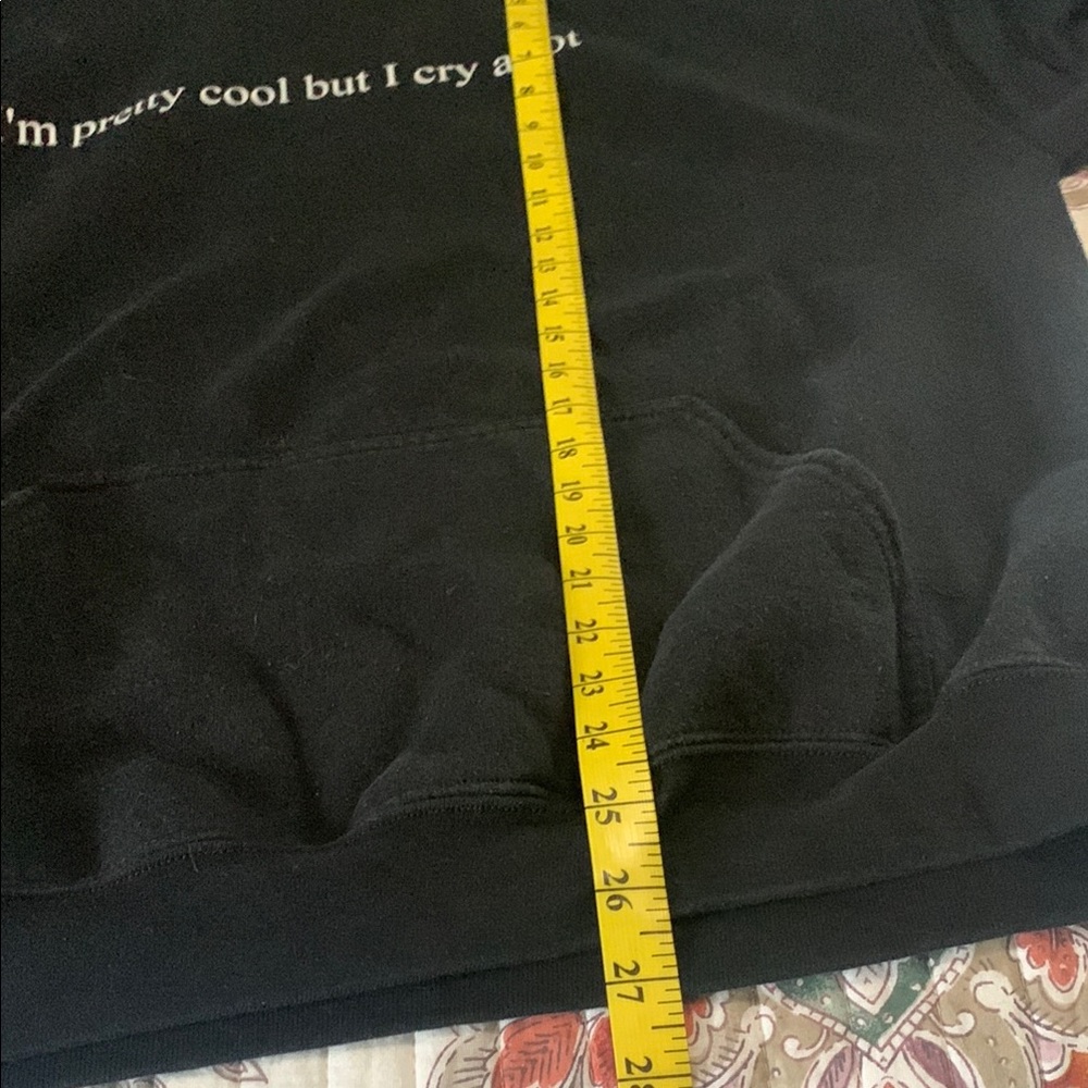 Black message hoodie- Unisex - Picture 4 of 7